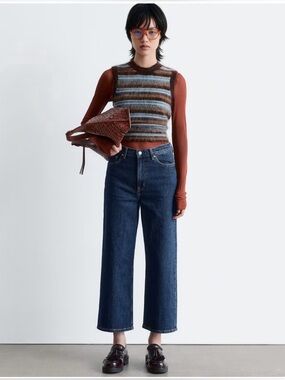 & Other Stories Dark Blue Flare Jeans